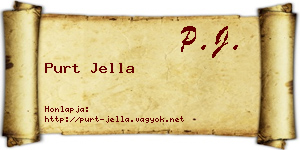 Purt Jella névjegykártya